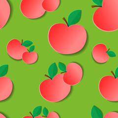 Seamless Pattern with Apples