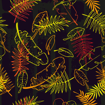  floral pattern. tropical leaves seamless background.