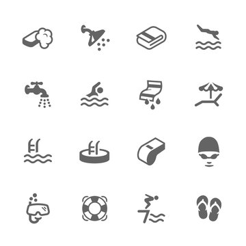 Simple Water Pool Icons