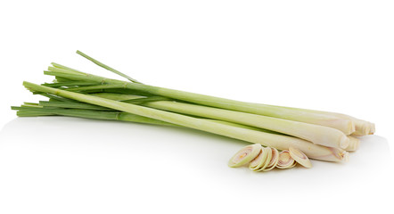 Lemon grass on white background