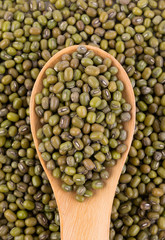 Pile of mung beans isolated on white