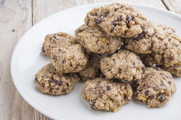 chocolate chip cookies and almond cookies
