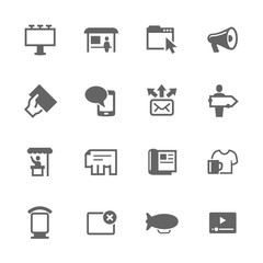 Simple Advertisement icons  © davooda.com