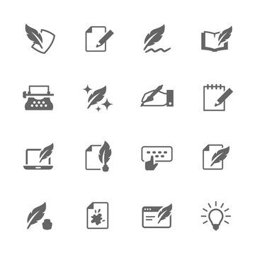 Simple Writing icons 