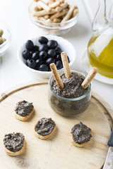 toasted bread with olive pate