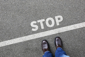 Stop stopp warten Businessman Business Konzept