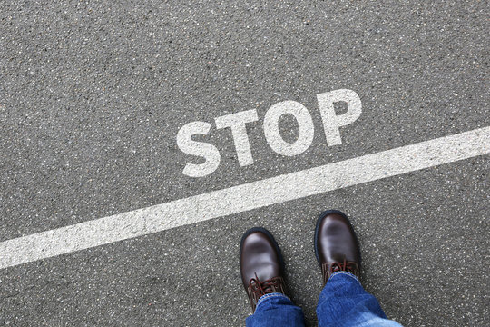 Stop stopp warten Businessman Business Konzept