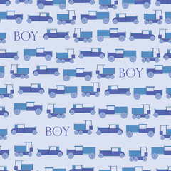 Background blue toy retro car. Toys cars for boys. Background for chilren or baby.