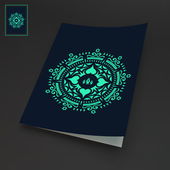 Notebook Cover Template. Oriental Traditional Design. Vector Illustration. 