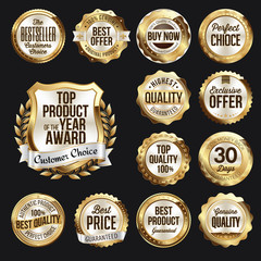 Set of  Gold Retail Badges