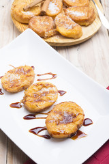 plate with torrijas, typical spanish