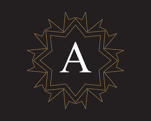 Obraz premium monogram vintage letter A logo