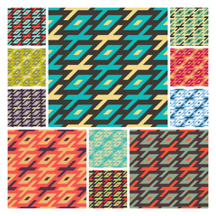 Fototapeta premium Seamless mosaic pattern. Geometric background. Vector Illustration. Can be used for wallpapers, backgrounds, web sites. Collection for design.
