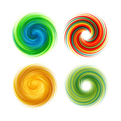 Dynamic Flow Illustration. Swirl Background.