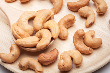 cashew nuts in spoon