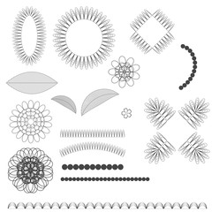 Set of  Floral Graphic Design Elements