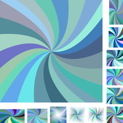 Colorful spiral background set