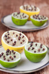 Lemon and limes with cloves, natural insect repellent