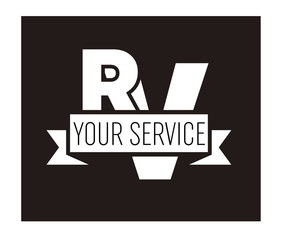 RV Initial Logo for your startup venture