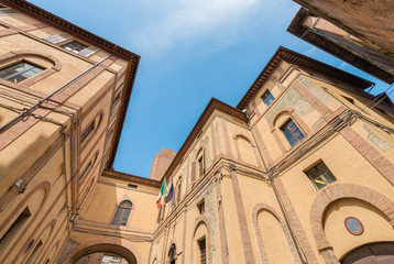 Obraz premium Ancient medieval buildings of Siena, Italy