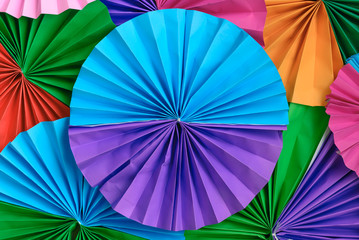 Colorful paper folding abstract pattern for background.