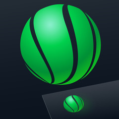 Vector green sign. Logo for Ecology, Pharmacy and Cosmetic activity