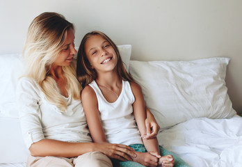 Mom with tween daughter