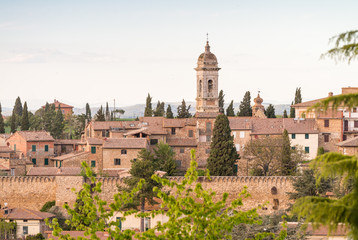 Fototapeta na wymiar San Quirico, Tuscany. Panoramic view