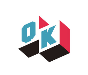 QK Initial Logo for your startup venture