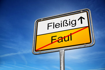 Flei&szlig;ig / Faul / Erfolg / Motivation