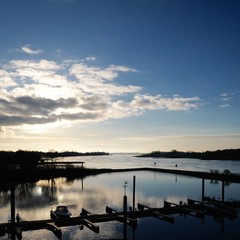 Obraz premium Morgenstimmung an der Elbe