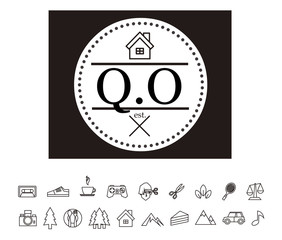 Naklejka premium QO Initial Logo for your startup venture