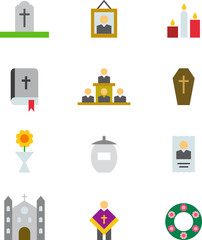 DEATH & FUNERAL color icons