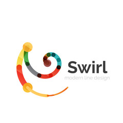 Vector swirl circle logo