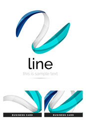 Swirl wavy ribbon, abstract concept