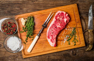 Raw fresh meat Ribeye Steak