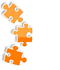 Fototapeta premium puzzle pieces isolated on white
