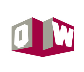 Fototapeta premium QW Initial Logo for your startup venture