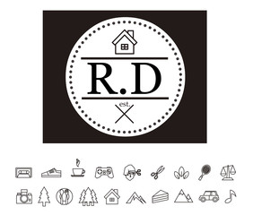 RD Initial Logo for your startup venture