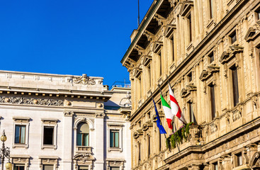 Fototapeta na wymiar Buildings in the historic centre of Milan