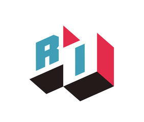 Fototapeta premium RI Initial Logo for your startup venture
