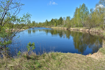 The beginning of may on a protected river.