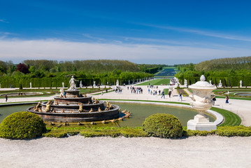 VERSAILLES, FRANCE - April 24, 2009: Garden of Versailles in Paris, France.