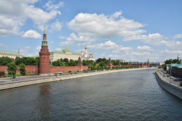 Obraz premium The Kremlin embankment in Moscow.