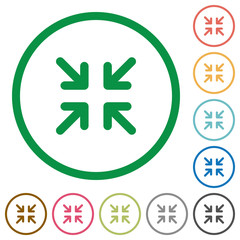 Minimize outlined flat icons