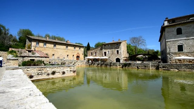 Bagno Vignoni, medieval and thermal town of Tuscany