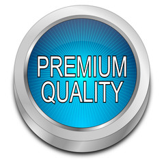 Premium Quality button - 3D illustration