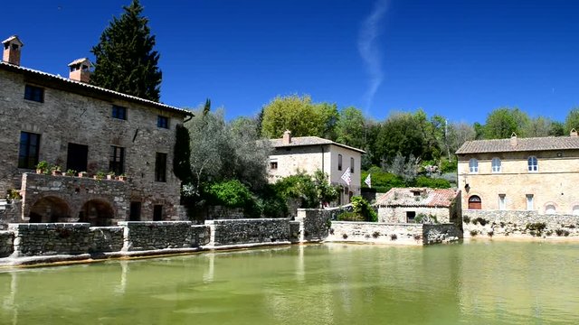 Bagno Vignoni, medieval and thermal town of Tuscany