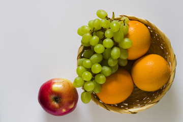 Fruits on a white background