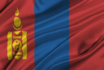 Naklejka premium Flag of Mongolia.